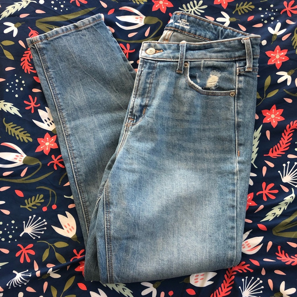 High Rise Power Slim Straight Ankle Jeans